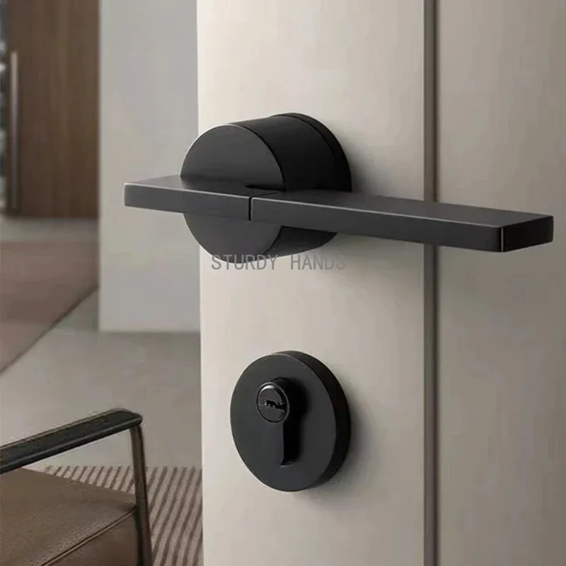 Home Security For Doors - Zinc alloy indoor key lock modern