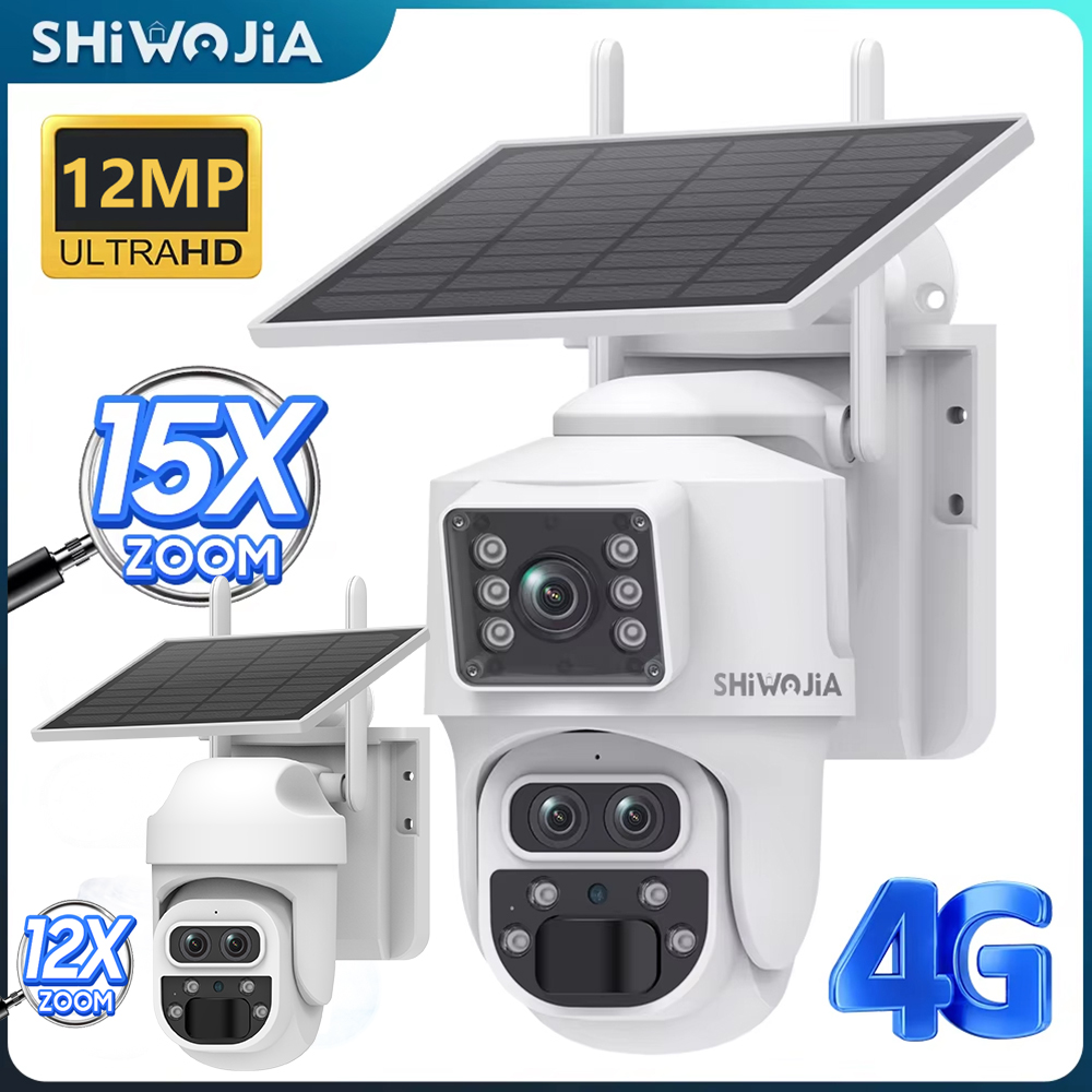 SHIWOJIA 12MP 6K 15X Zoom Sola - Home Security Panel review and price