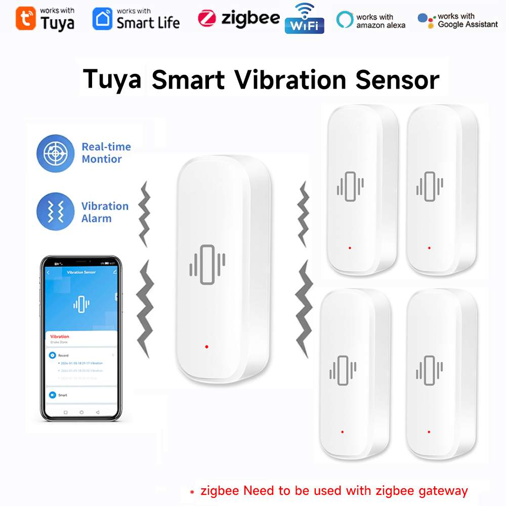 Tuya WiFi Zigbee Smart Vibrati - Home Security Alarm review and price