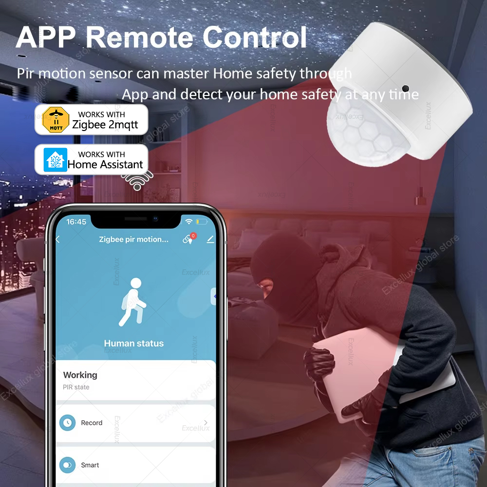 ZigBee PIR Motion Sensor Mini  - Home Security Alarm review and price