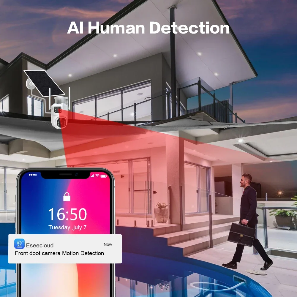 4K 8MP Dual Lens Wifi Solar CC - Home Security Panel review and price
