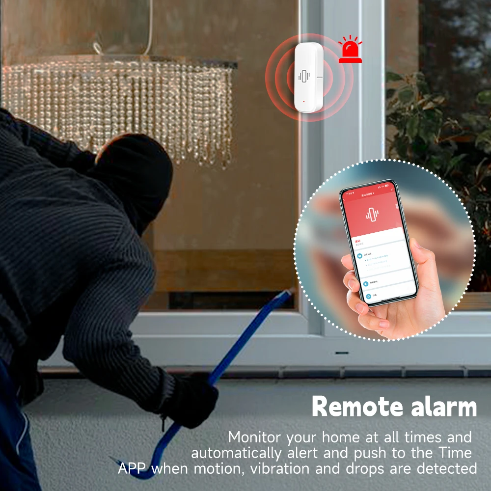 WiFi/Zigbee Smart Vibration Se - Home Security Alarm review and price