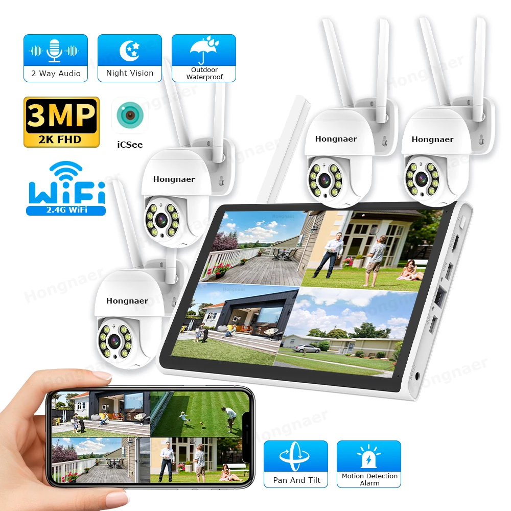 2026 Hongnaer 3MP 4 Channel Wi - Home Security Wireless review and price