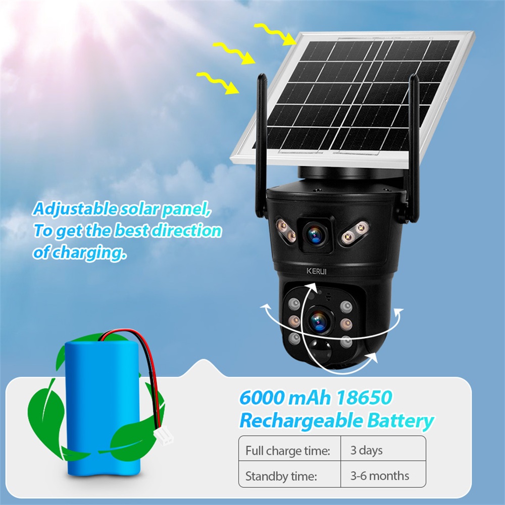 KERUI 6MP WIFI 4G Solar Camera - Home Security Video review and price