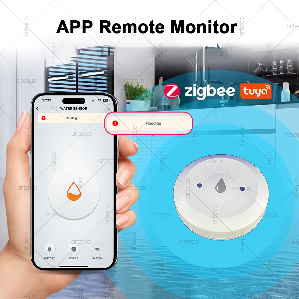 Tuya Smart Zigbee Water Sensor - Home Security App review and price