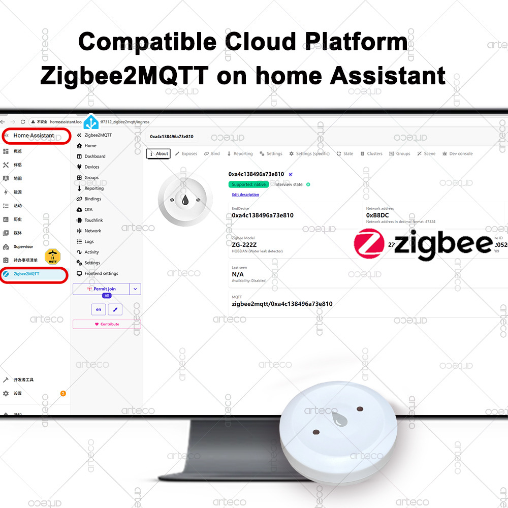 Tuya Smart Zigbee Water Sensor - Home Security App review and price