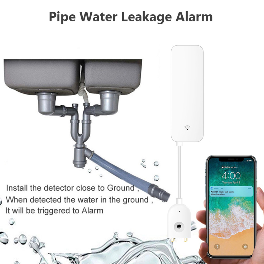 Tuya WiFi Water Leak Sensor, W - Home Security App review and price