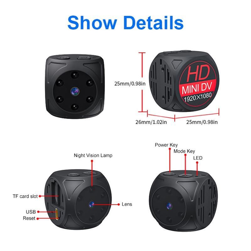 Mini HD Camera 1080p Portable  - Home Security Video review and price