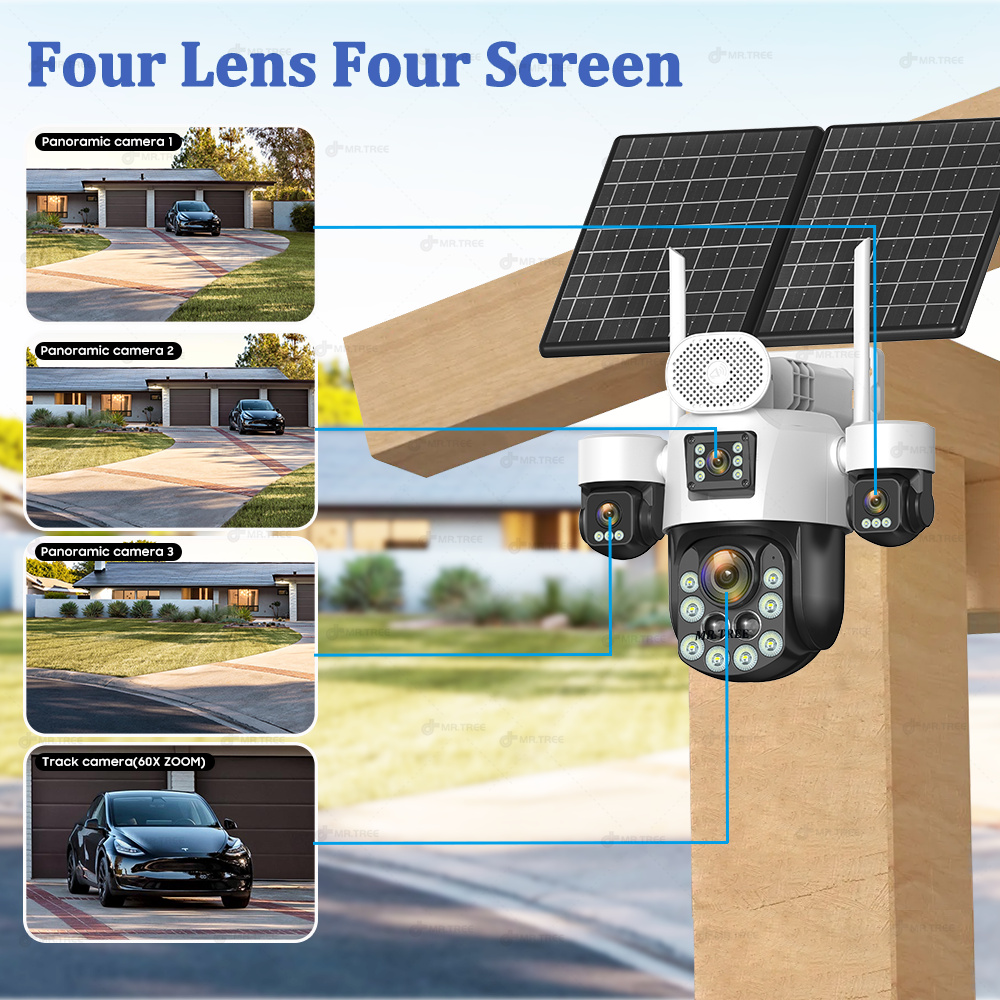 AOV Four Lens Outdoor Surveill - Home Security Video Cameras review and price