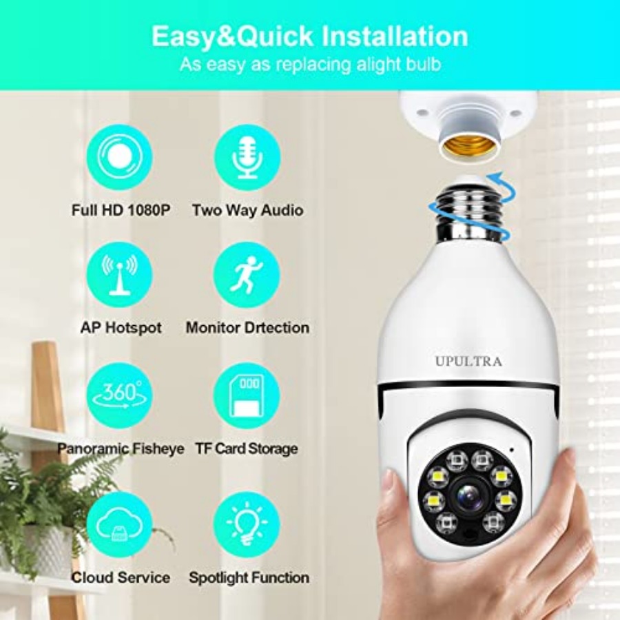 Light Bulb 1080P Security Wire - Home Security Alarm review and price