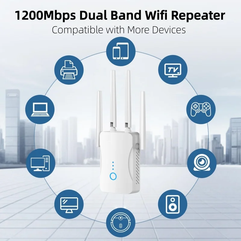 1200Mbps Dual Band WiFi Repeat - Home Security Wireless review and price