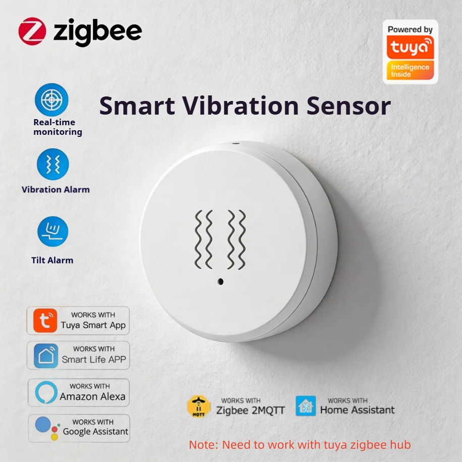Tuya Zigbee Smart Vibration Se - Home Security Alarm review and price