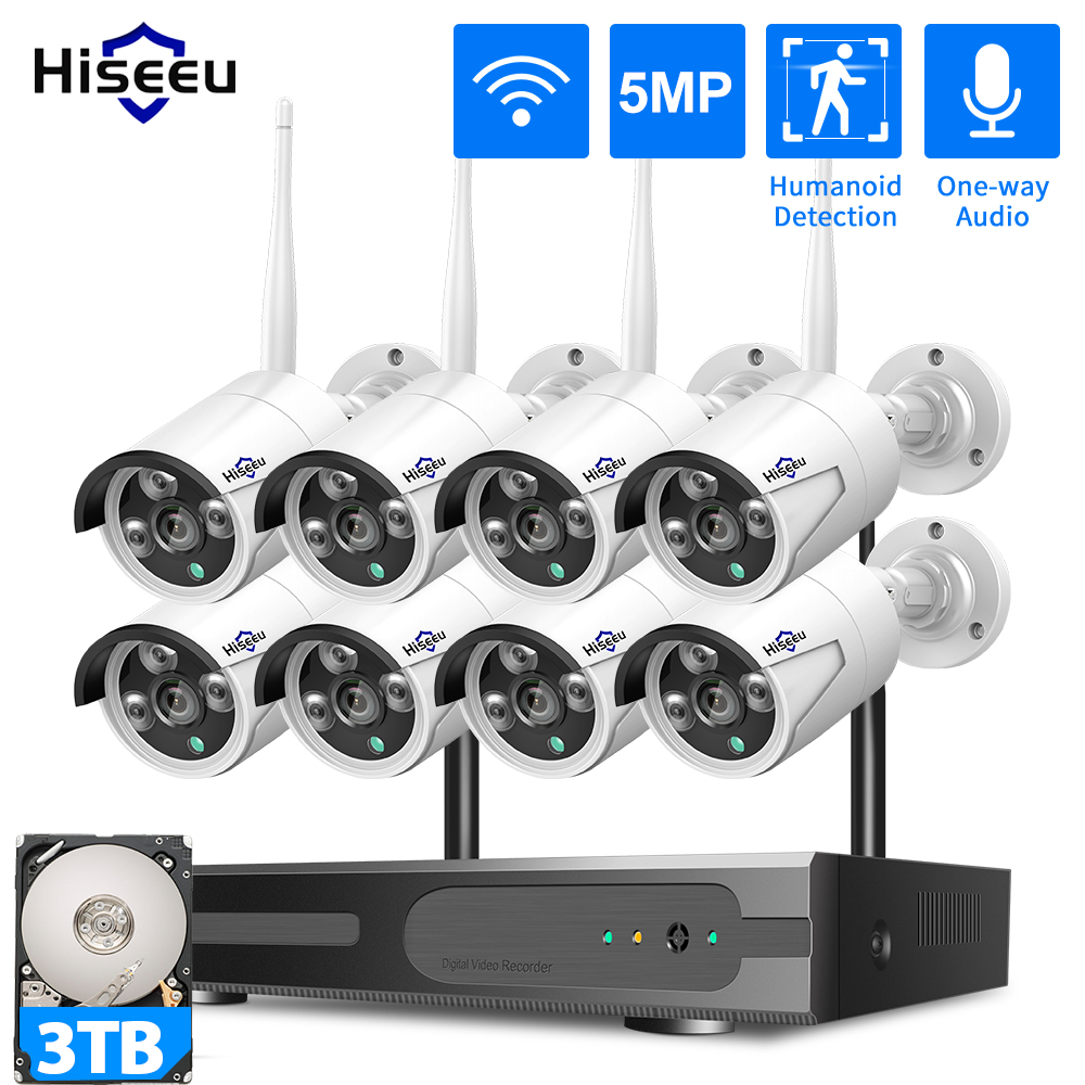 Hiseeu 3/5/8MP WiFi CCTV Camer - Home Security Panel review and price