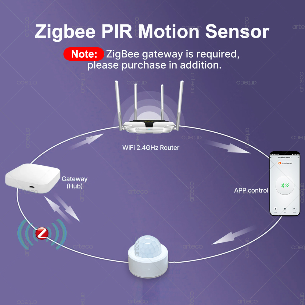 Zigbee 3.0 Mini PIR Motion Sen - Home Security Alarm review and price