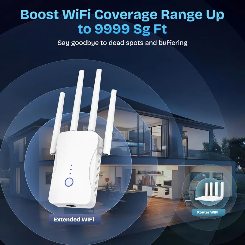 2.4G/5GHz Dual Band WiFi Repea - Home Security Wireless review and price