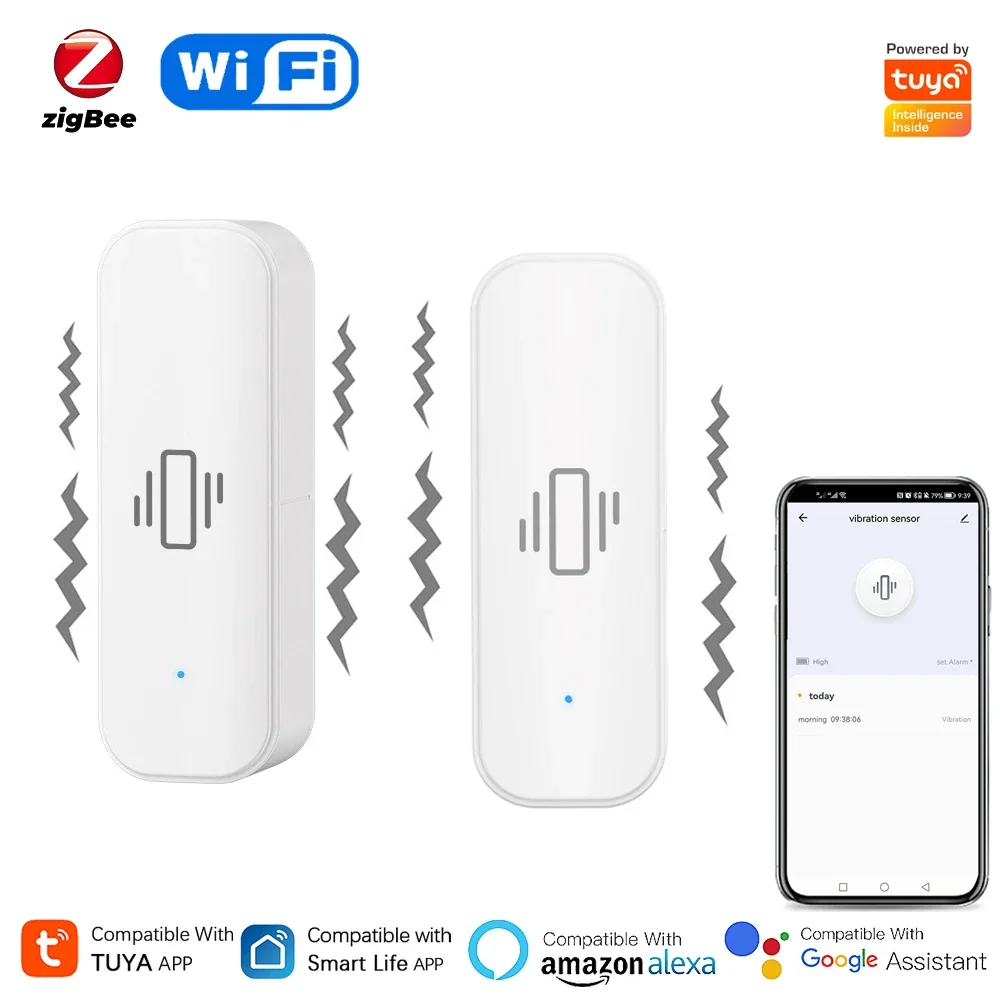 Tuya WiFi/Zigbee Smart Vibrati - Home Security Alarm review and price