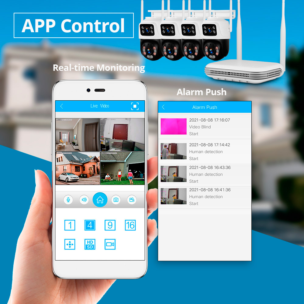KERUI 2K 4MP Outdoor Full HD S - Home Security Panel review and price