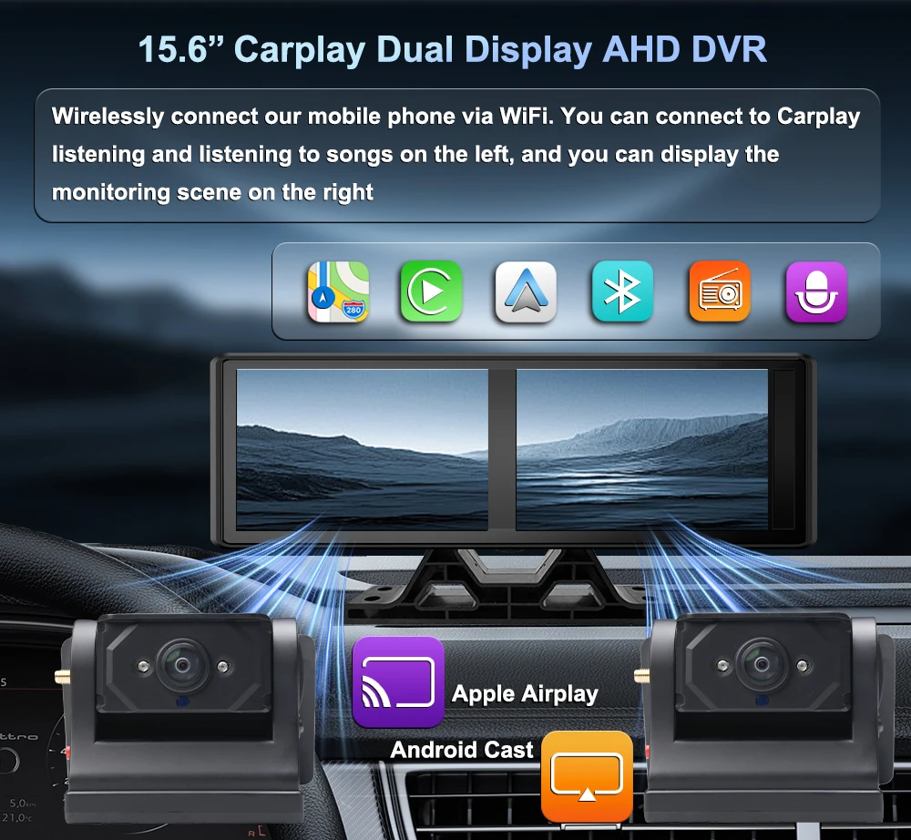 15.6 Inch Android Auto Carpaly - Camera Solar Wireless review and price