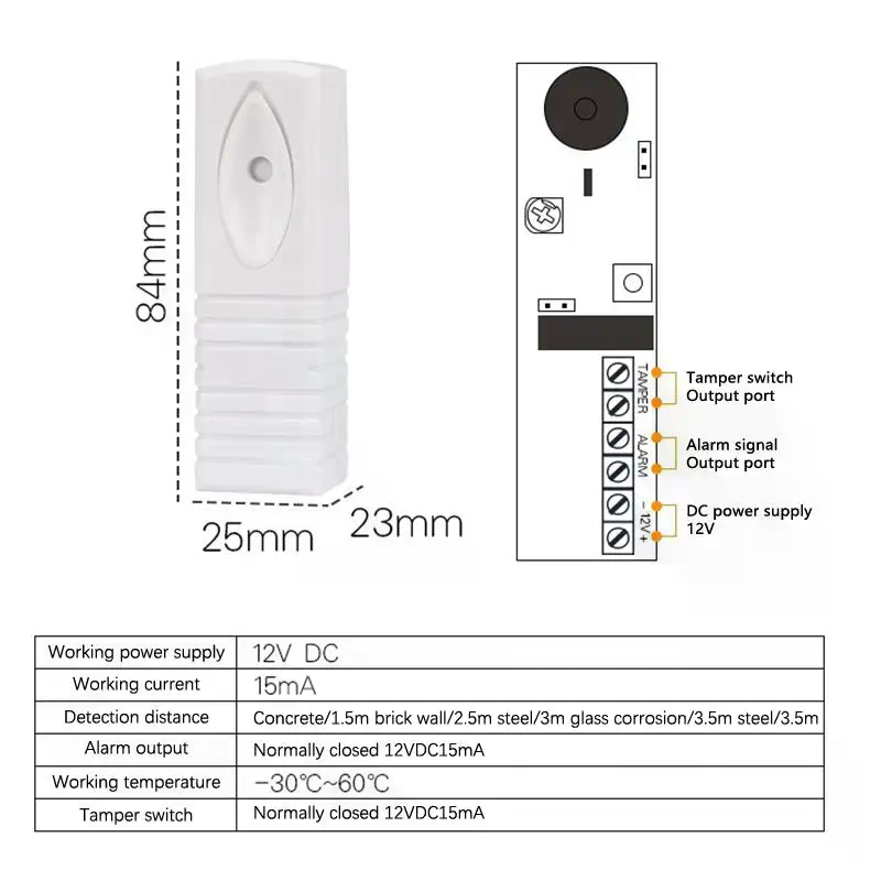 Wired Photoelectric Vibration  - Home Security Alarm review and price